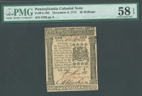 Fr.PA-196, Pennsylvania Colonial Note, 40 Shillings, 12/8/1775